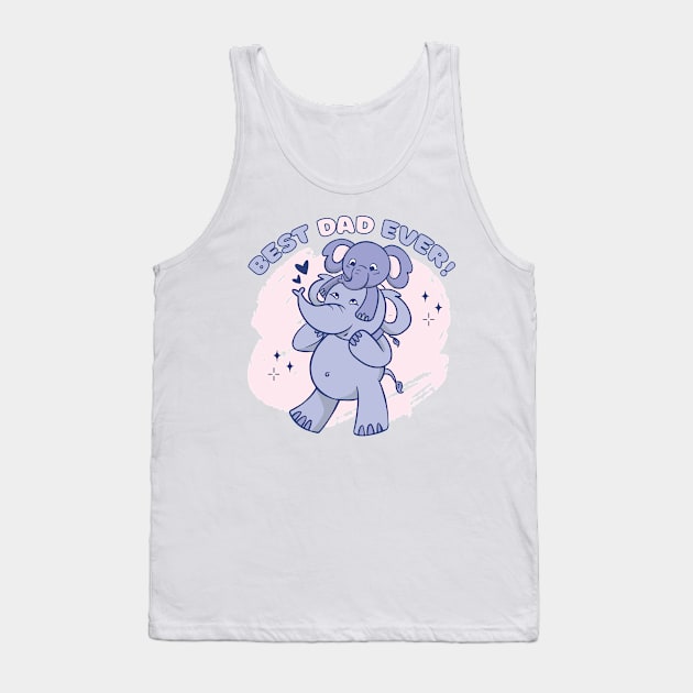 Best Dad Ever Elefants P Tank Top by LindenDesigns